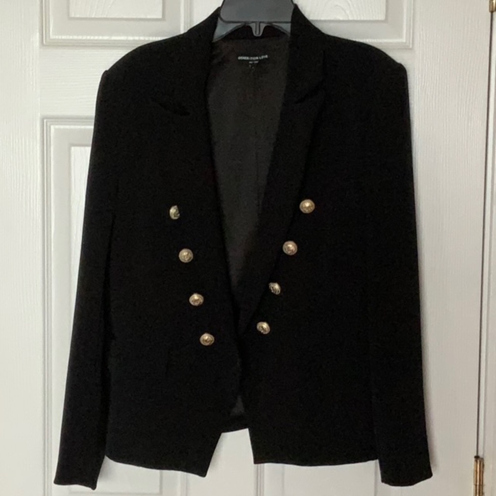 Generation Love Black and Gold Blazer